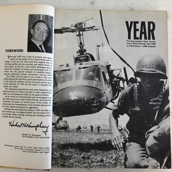 Year-1966 Events of 1965 - Rare Encyclopedia Yearbook - Picture 7 of 11